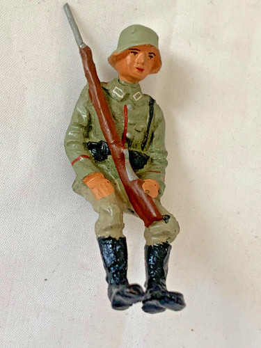 Lineol sitzende fahrer figur - lineol,