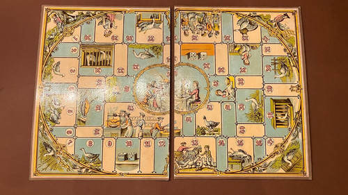 Antik brettspiel pappe 30x46cm - brettspiel,