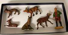 6  alte Massefiguren ,Tiere
