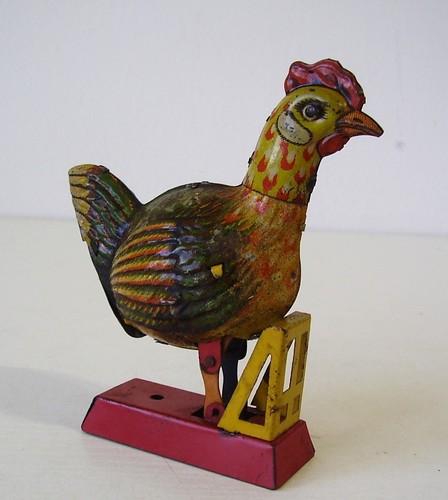 Antikes blech huhn - antikes,